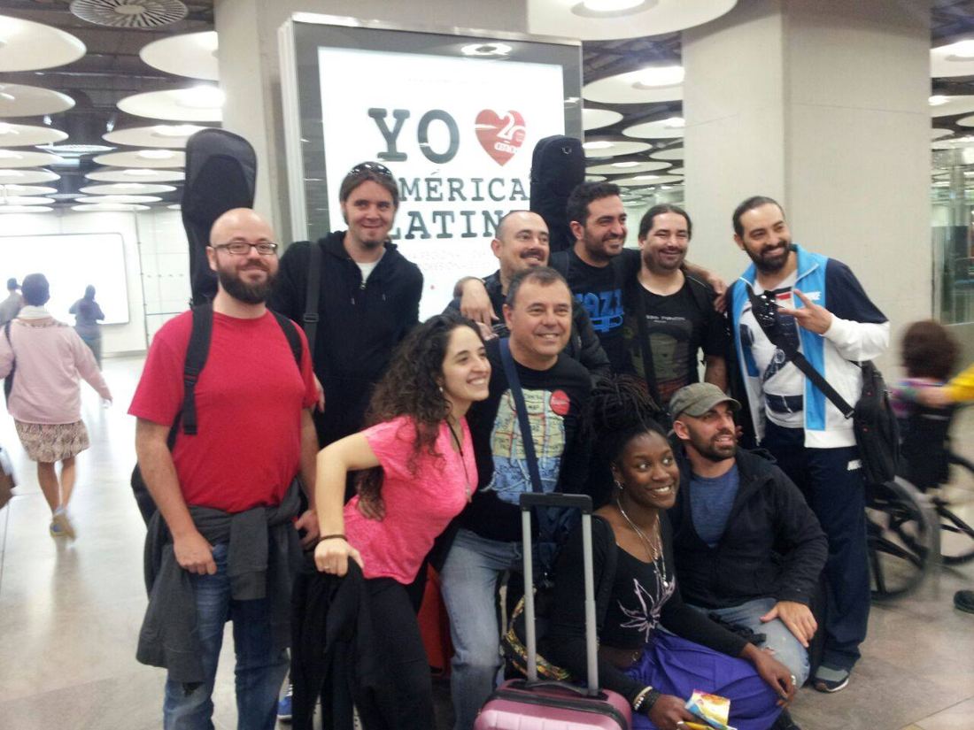 Con Patax y Alain Pérez, volando a Costa Rica desde Madrid