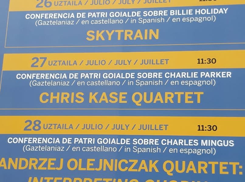 Programa del Jazzaldia de Donostia 2018: Chris Kase Quartet en el Museo San Telmo, 27 de julio