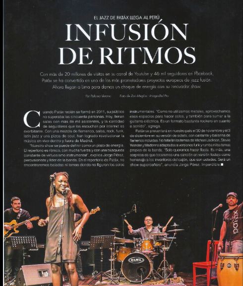 Patax en Perú, reseña de prensa