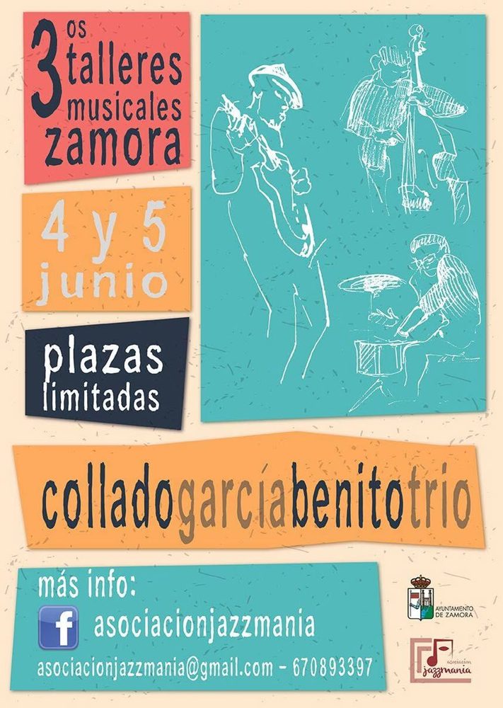 Talleres musicales con Collado·García·Benito, Zamora, 4 y 5 de junio de 2016 (Asociación Jazzmanía)