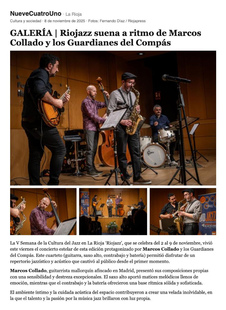 Galería · Riojazz suena a ritmo de Marcos Collado y los Guardianes del Compás