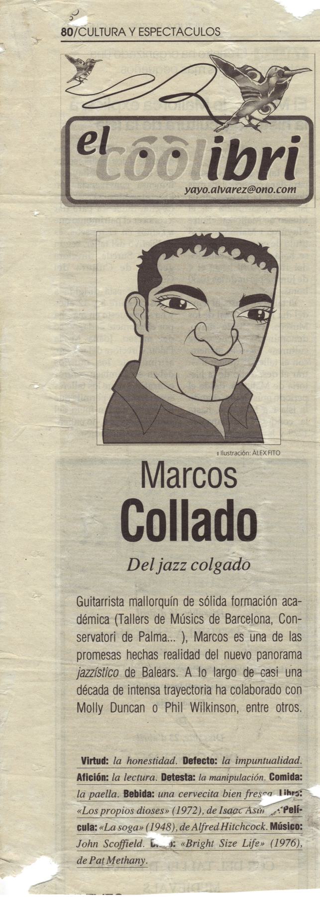 Marcos Collado: del jazz colgado (perfil)