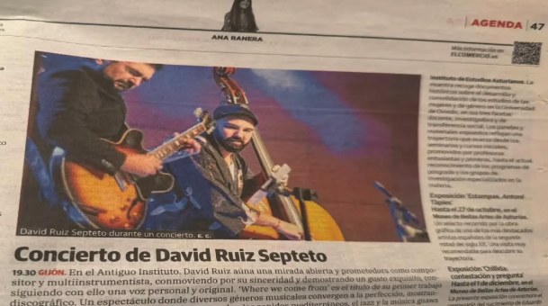 Concierto de David Ruiz Septeto en el Antiguo Instituto · Marcos Collado a la guitarra