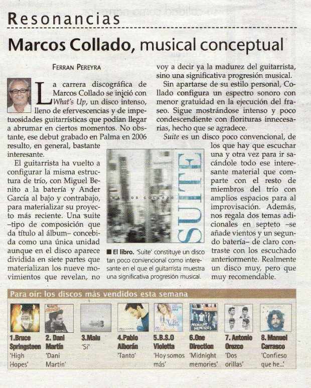 Marcos Collado, musical conceptual (crítica de Suite)